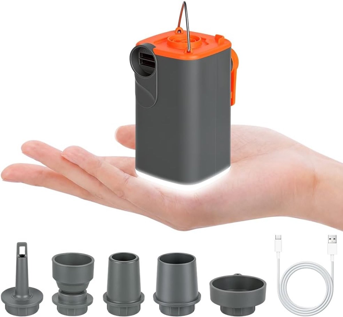 Elektrische Luchtpomp voor Inflatables met Diverse Nozzles - Ideaal voor Zwembaden, Luchtbedden en Speelgoed