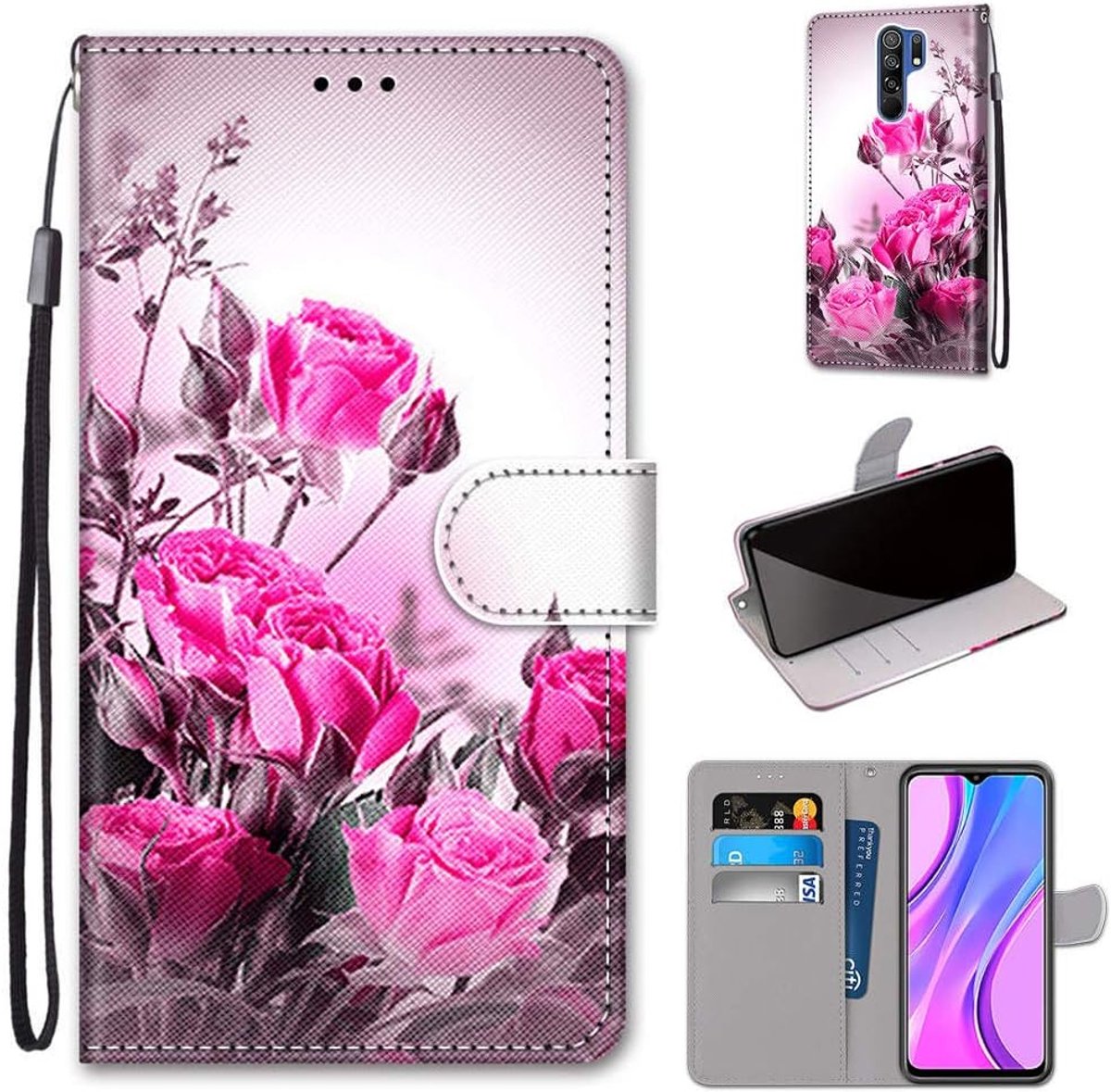Portemonnee Telefoonhoes voor Xiaomi Redmi 9A