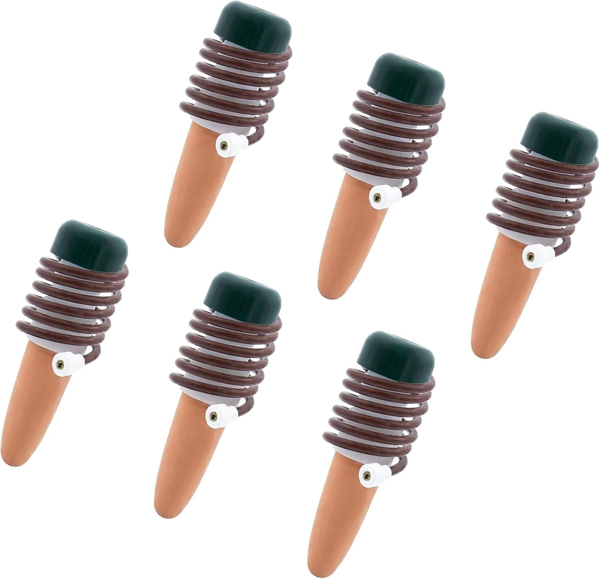 Kamerplanten waterdispenser van klei 10 cm, set van 6