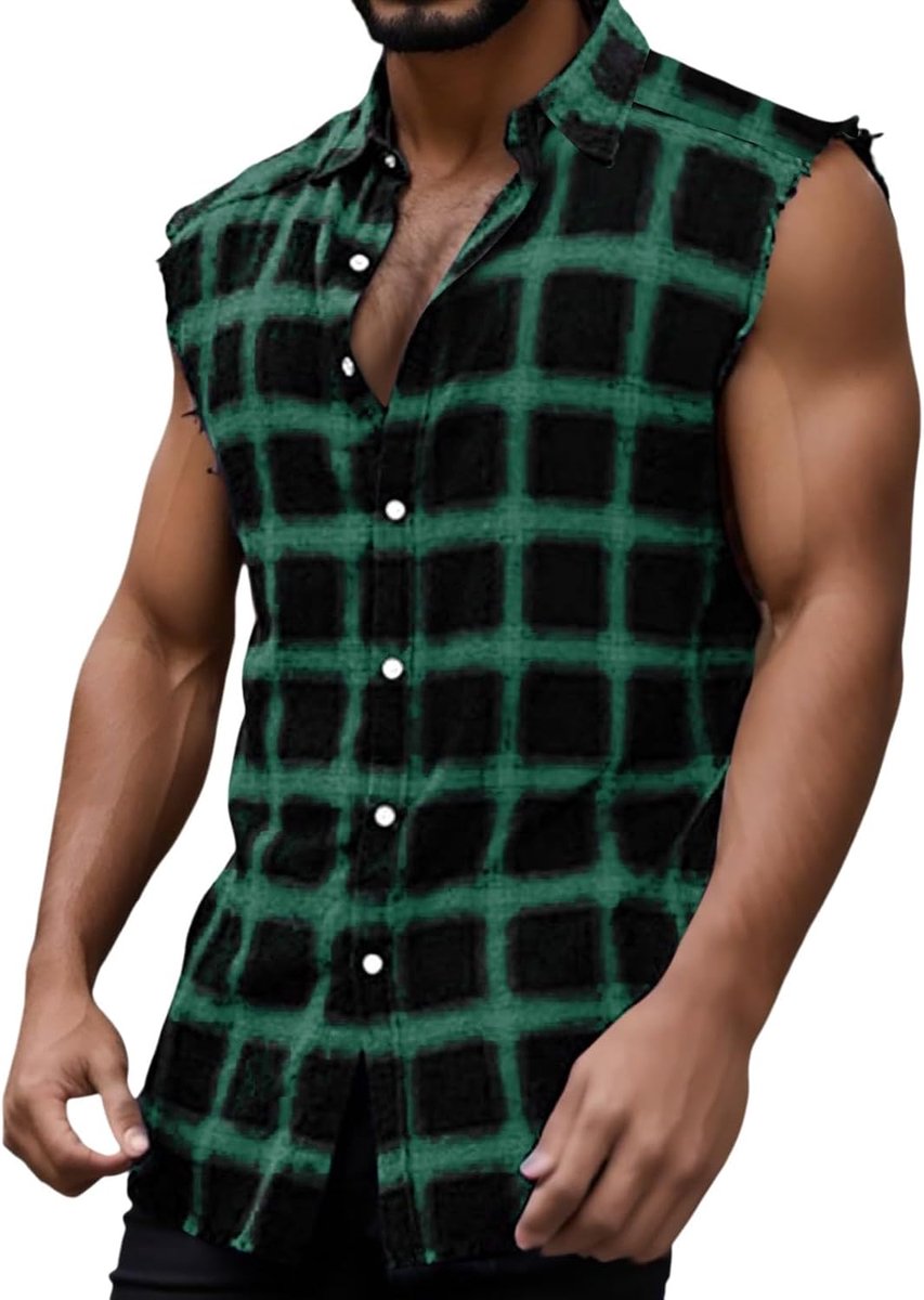 Zomer mode casual plaid print gesp sanding mouwloos T-shirt vest
