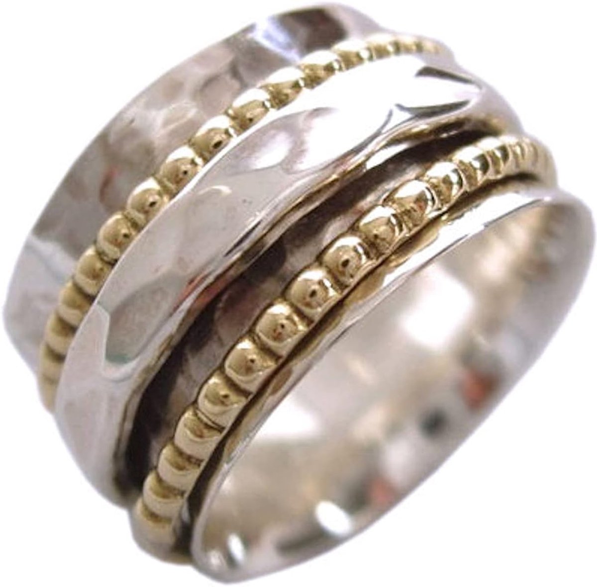 Stone CLARITY 1 gehamerde ring en 2 roterende ringen (Style UK01)