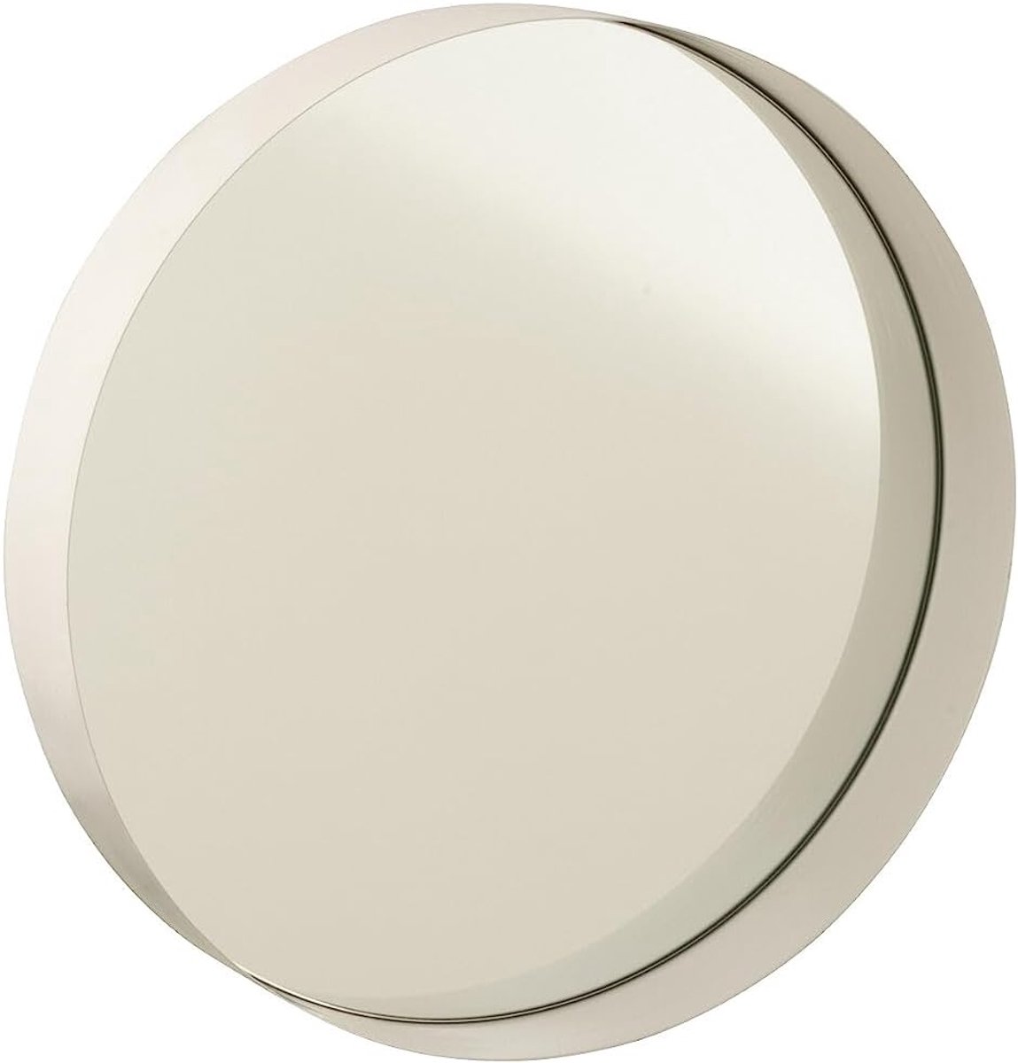 Spiegel Rond Boord Metaal Wit Small - Wandspiegel 30 x 30 cm