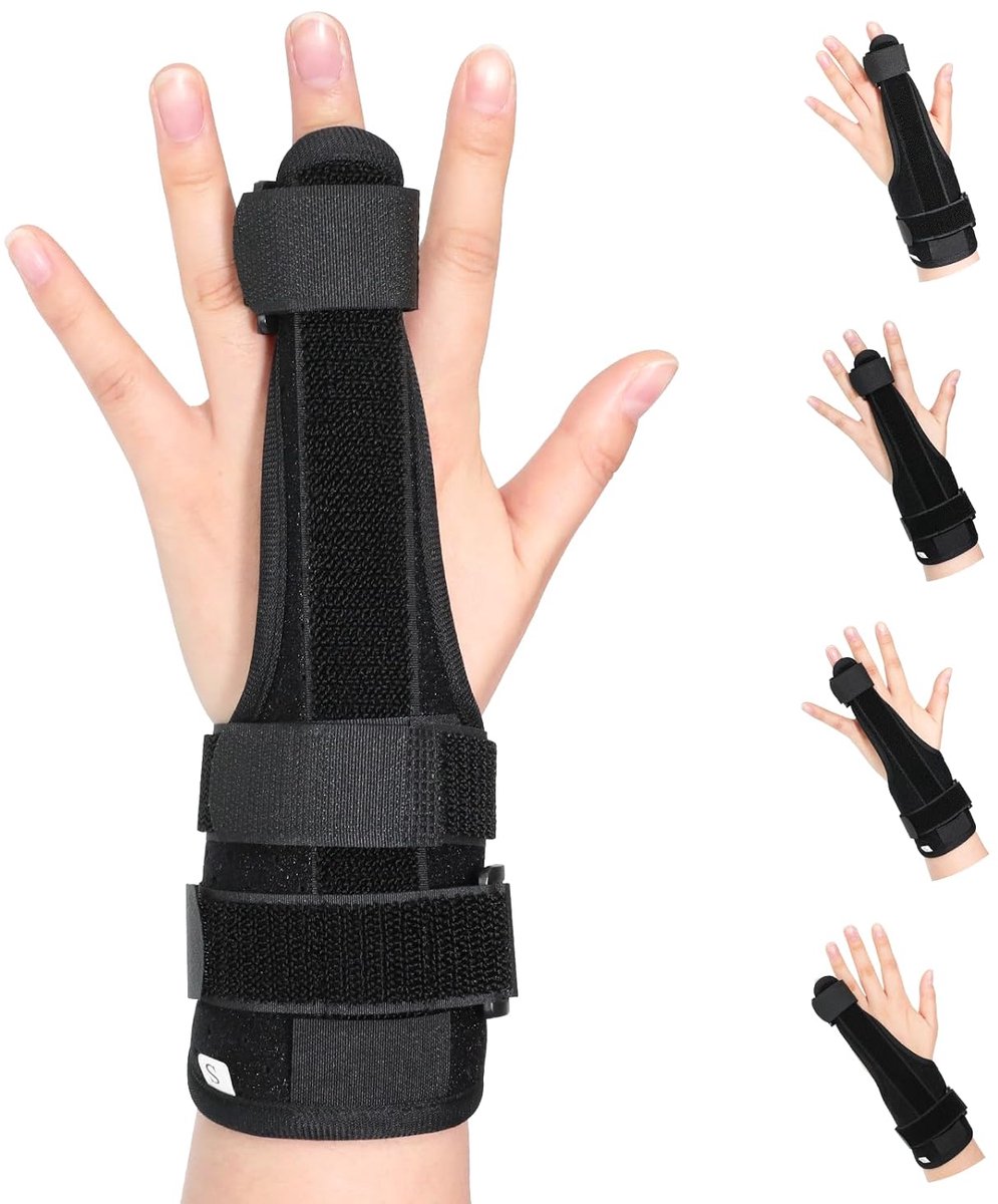 Vingersteun, verstelbare vingerorthese, aluminium plaatsteun, vingerbescherming voor boxerbreuk, verstuiking, artritis, tendinitis, trekkingsvinger, S-maat