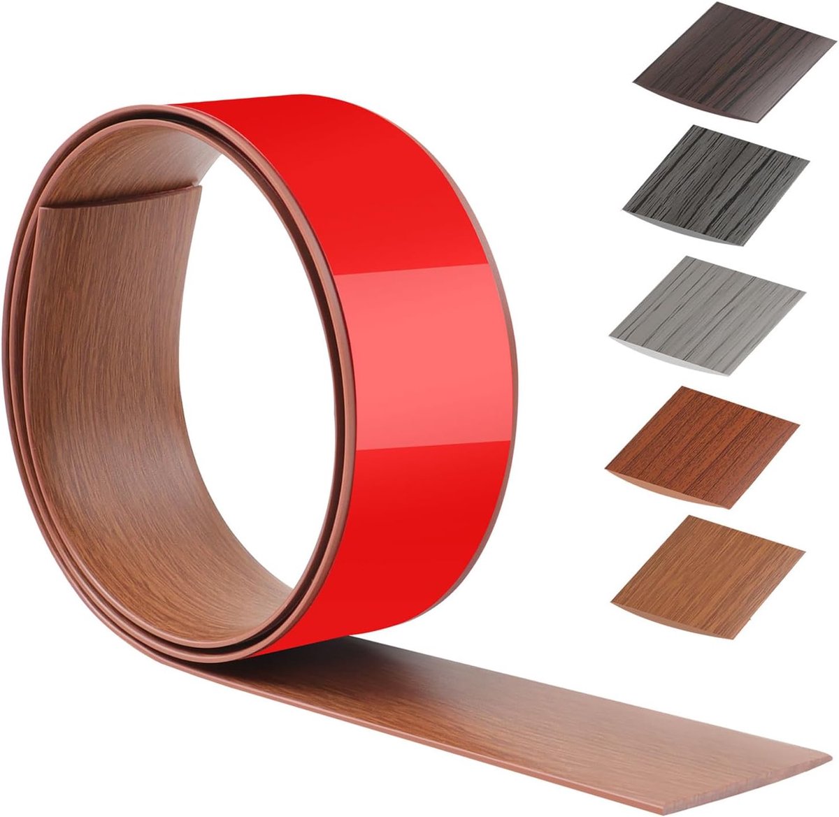 Drempelstrip zelfklevend, vloerovergangsstrips tapijtrandafwerking PVC, tapijtrandafwerking voor keuken/woonkamer, deurstrip voor het verbinden van vloerspleten/tegels/tapijt