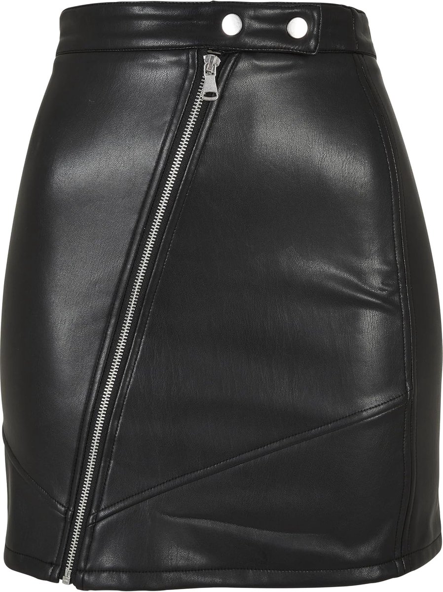 Classics Dames dames synthetisch leer bikerrok