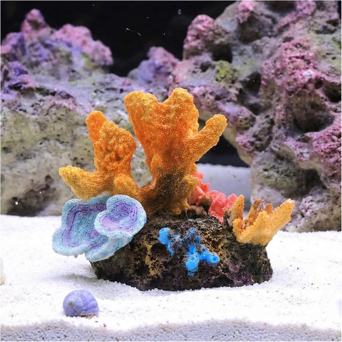 1 stuk aquariumdecoratiekoralen, kunstmatige koraalrifornamenten, harsornamenten voor landschapsarchitectuur, decoratie voor kleine vistanks