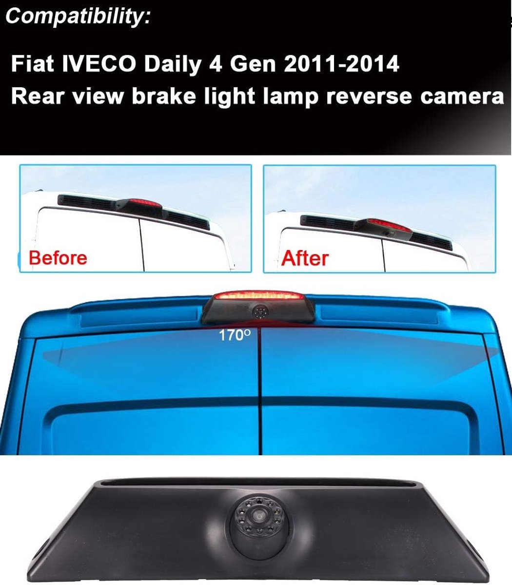 Dak remlicht achteruitrijcamera transporter bestelwagen waterdicht nachtzicht HD achteruitrijcamera vervanging voor Fiat IVECO Daily 4 Gen 2011-2014