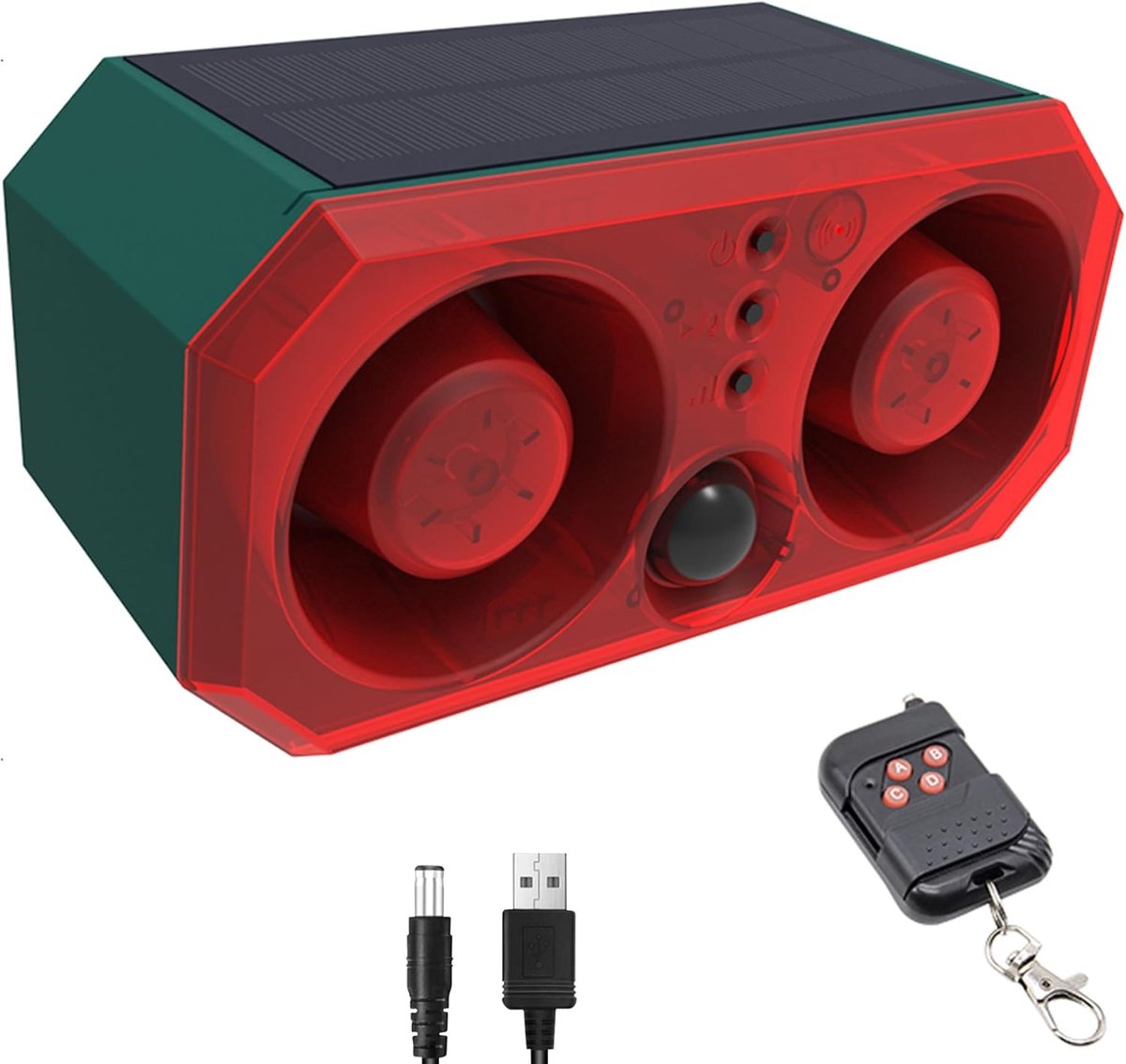 Bewegingsmelderalarm, alarm voor blaffende hond, 129 dB * 2 luide ruismaker, alarm voor blaffende hond, ondersteuning voor opname