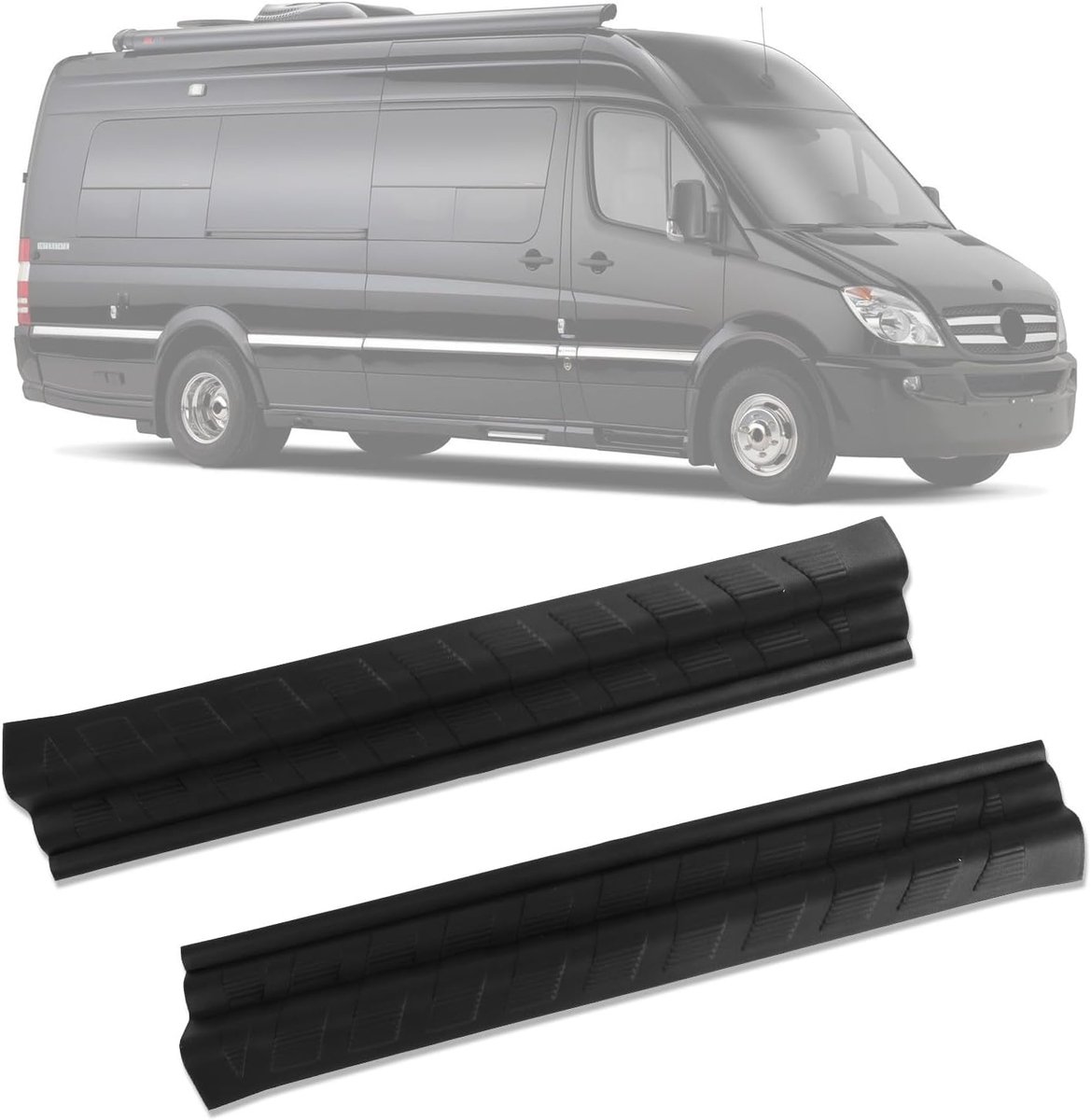 2 stuks instaplijsten van ABS-kunststof, vervanging voor Mercedes Sprinter, deurklemmen, zwart, een paar links en rechts (voor Sprinter)