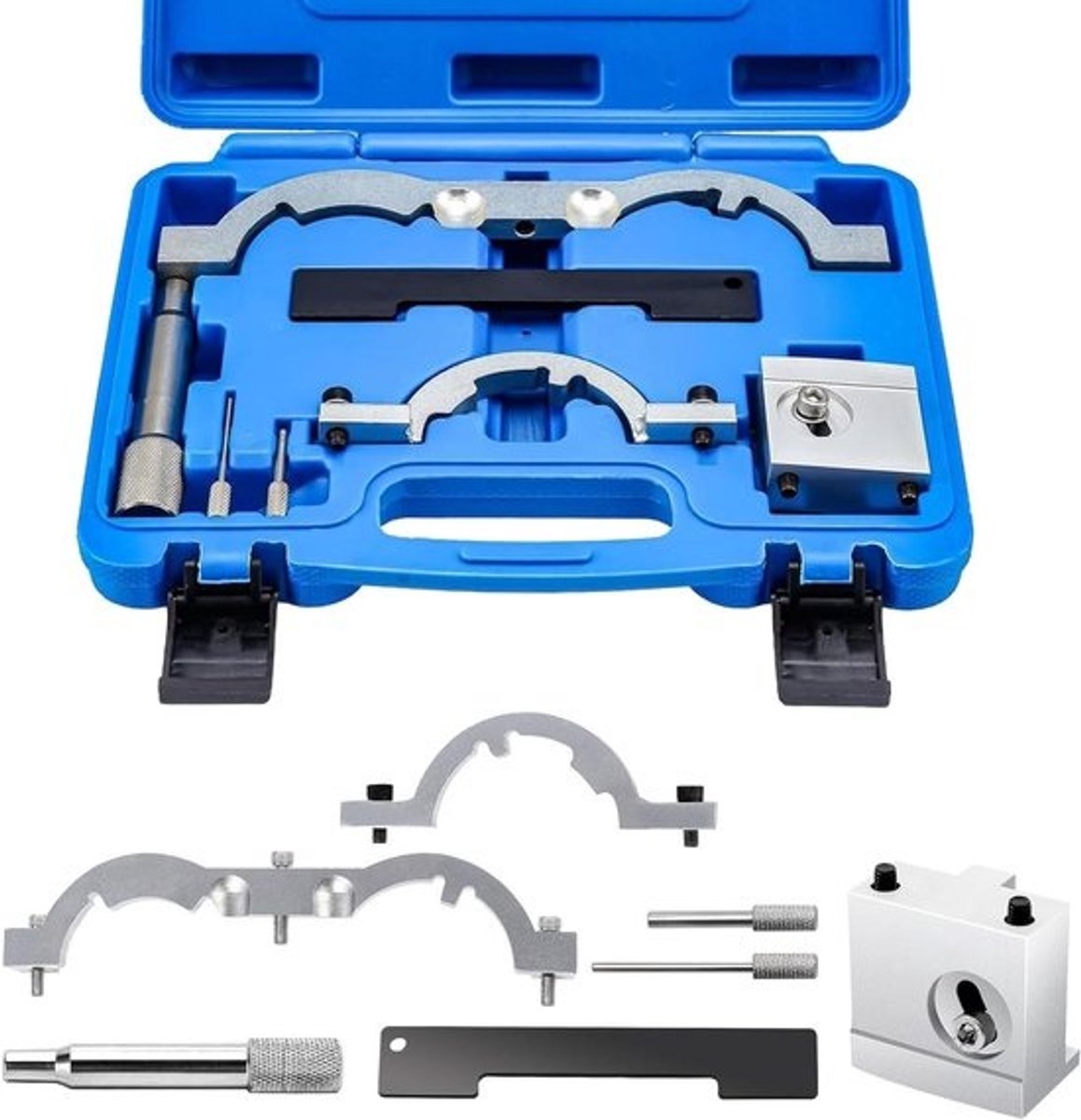 Motorinstelgereedschap Set - Timing Tool Kit - Motor Reparatie - Precisie Volgens OEM - 1.0 1.2 1.4L - Zilver