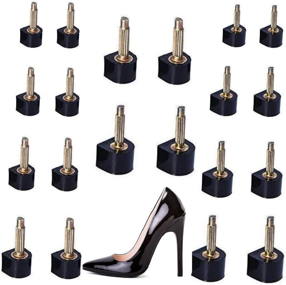 Vervangpunten voor Hakken, 10 Paar Rubber Hakken, Schoenreparatie voor Dames en Meisjes, Duurzaam en Comfortabel