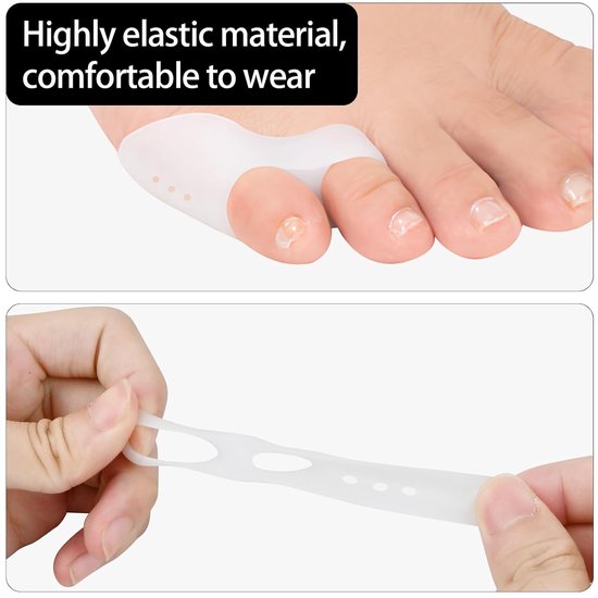 4 paar kleine teenscheiders voor kromme kleine tenen, teencorrectie en comfort, 2 kleuren beschikbaar — afbeelding 5