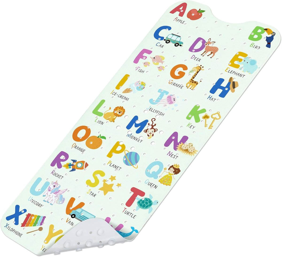 antislip voor bad, 100 x 40 cm, alfabet