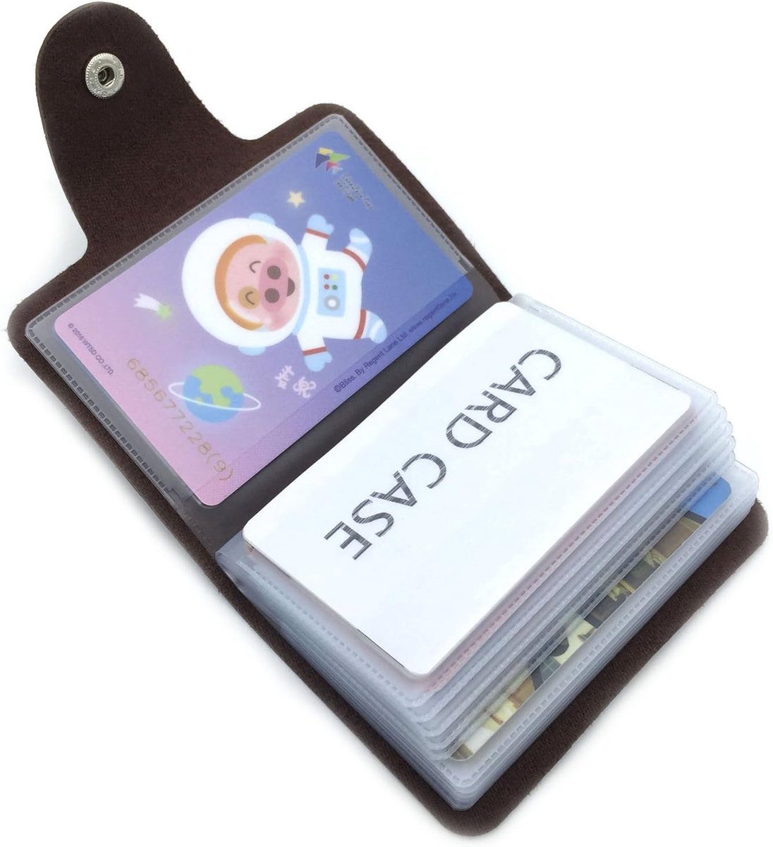 caacoo 9 kleuren creditcardhouder voor dames en heren, creditcardhouder, kaarthouder - 24 kaartsleuven (koffie)