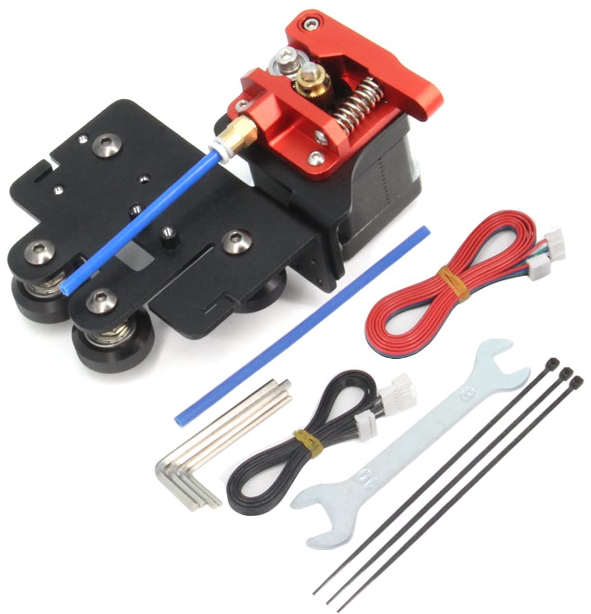 Direct Drive Ondersteuning Aluminium Plaat met Katrollen met Single Gear Extruder met Stepper Motor Kit voor Ender 5-serie (Single Gear Extruder+Motor Kit)