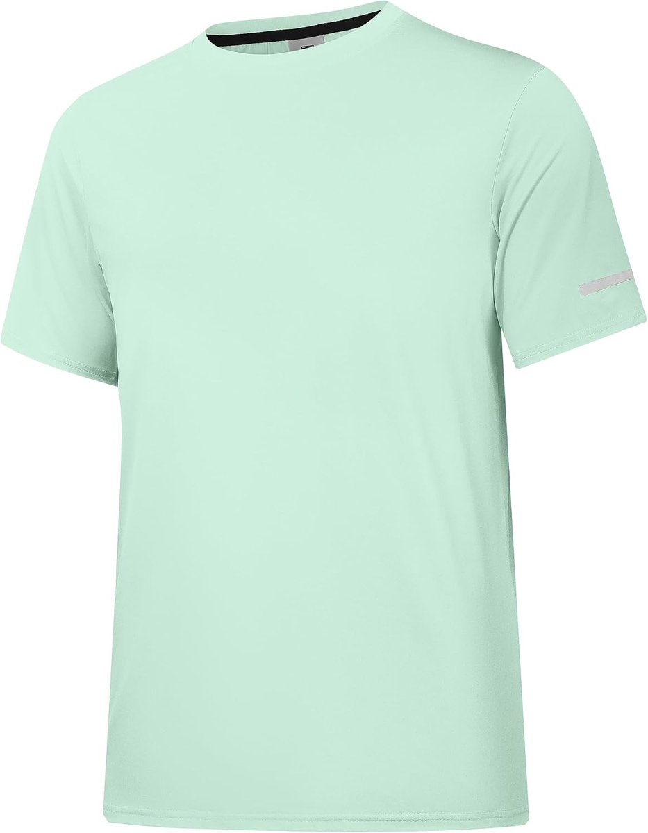 Rashguard voor heren, UPF 50+ zonbescherming, korte mouw, lichtgewicht, sneldrogend, SPF/uv zwemshirt, 1 of 3 stuks