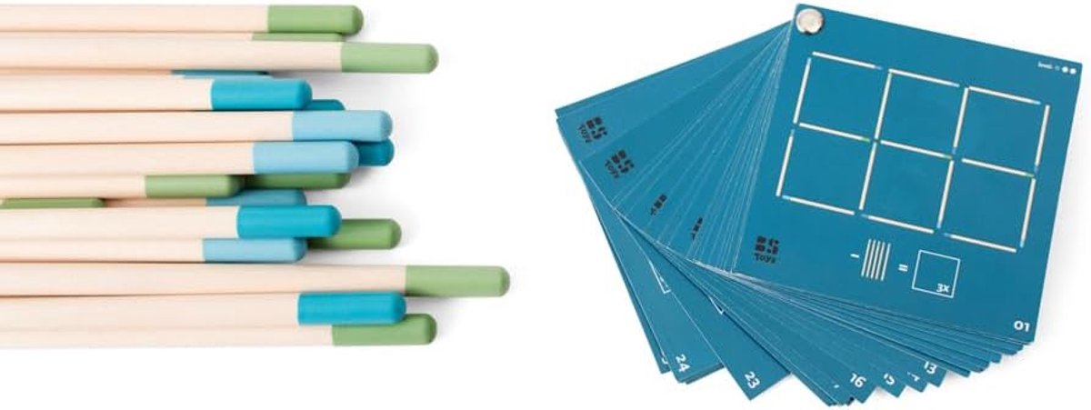 Toys Luciferspel - puzzelspel voor slimme geesten - 30 lastige raadselkaarten - 24 houten lucifers - logisch denken bevorderen - vanaf 8 jaar - groen
