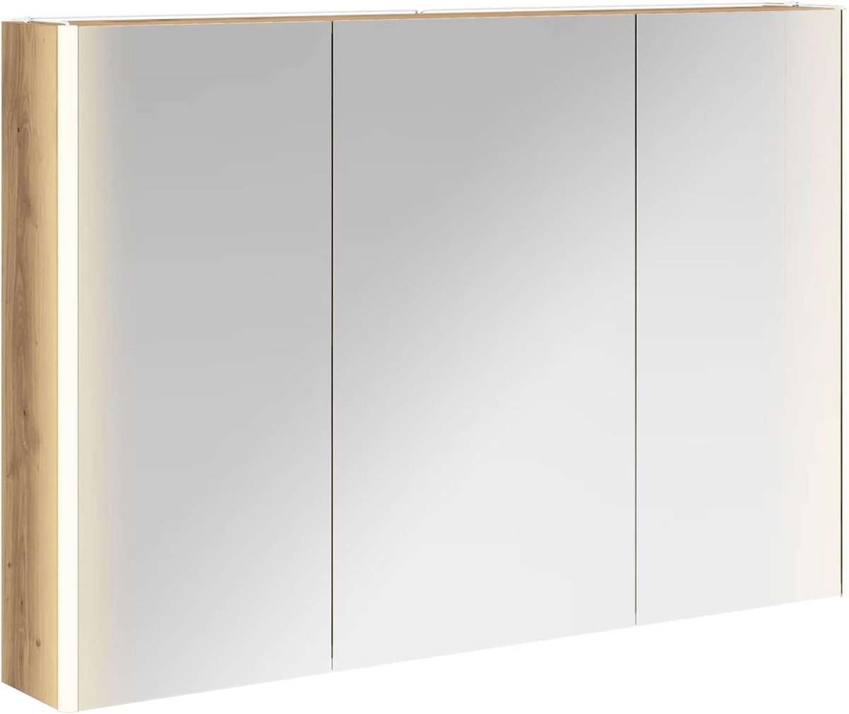 Badkamer spiegelkast handwerk eiken, spiegelkast badkamer wandspiegelkast voor familiebadkamer kleedkamer 889278