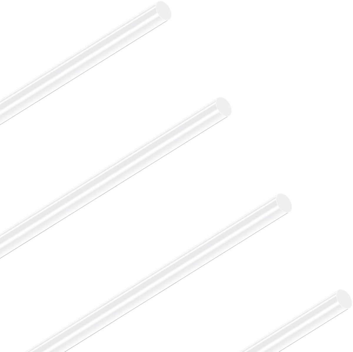 14 mm x 250 mm lange acryl kunststof ronde staaf voor doe-het-zelf knutselprojecten modelbouw (4 stuks)