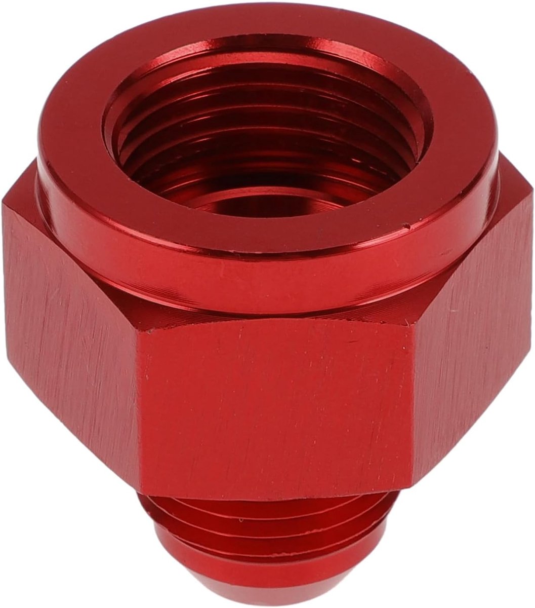 Male Flare Reducer Hose Fitting Adapter AN10 Vrouwelijk Naar AN8 Mannelijk Brandstofleiding Connector Aluminium Rood