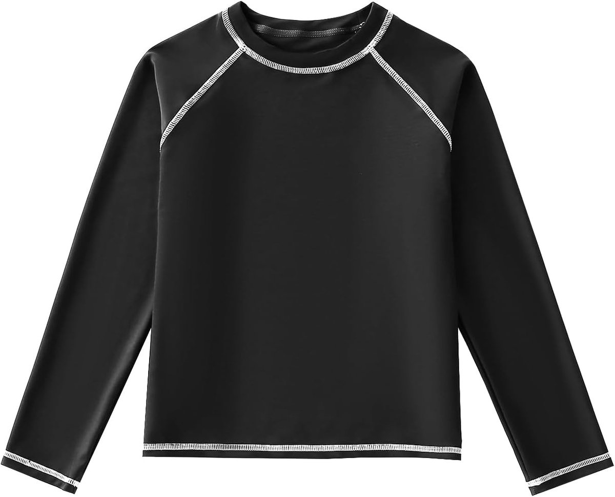 Uv-shirt voor kinderen, 6-12 jaar, lange mouwen, zwemshirt voor jongens, zwemshirt voor kinderen, uv-bescherming UPF 50+