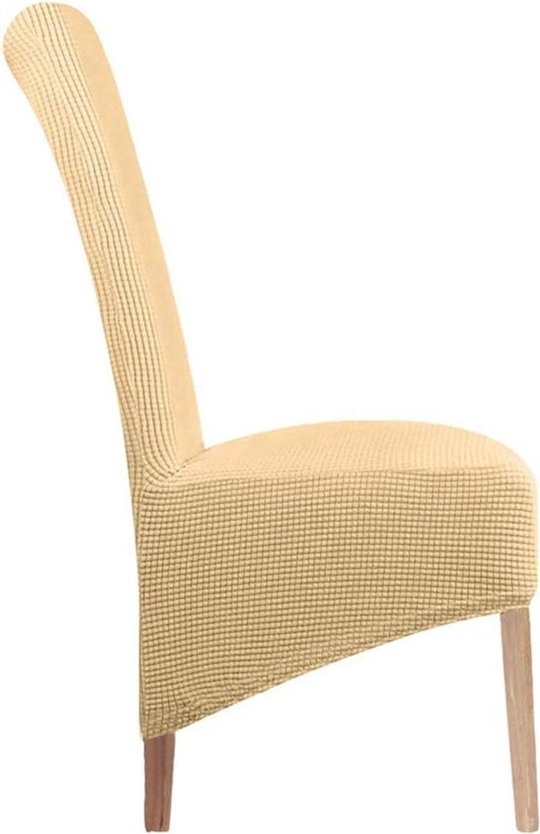 Stoelhoes XL - Stoelbeschermer - Eetkamer Decoratie - Stretchstof - 2 stuks - Beige