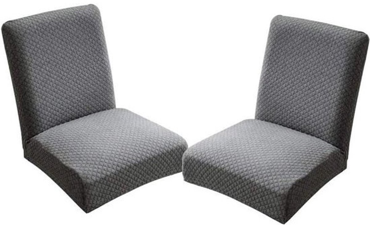 Stoelhoezen Elastisch - Eetkamerstoel Covers - Meubels Beschermen - Rekbaar Polyester - 2 Stuks - Eff eenkleurig