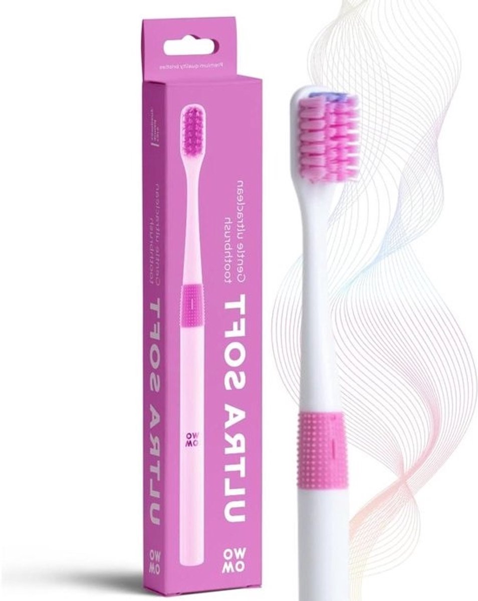 Zachte Tandenborstel - Ultrazacht Mondverzorging - Dagelijkse Reiniging - Fijne Borsteldiameter - 20 gram - Roze