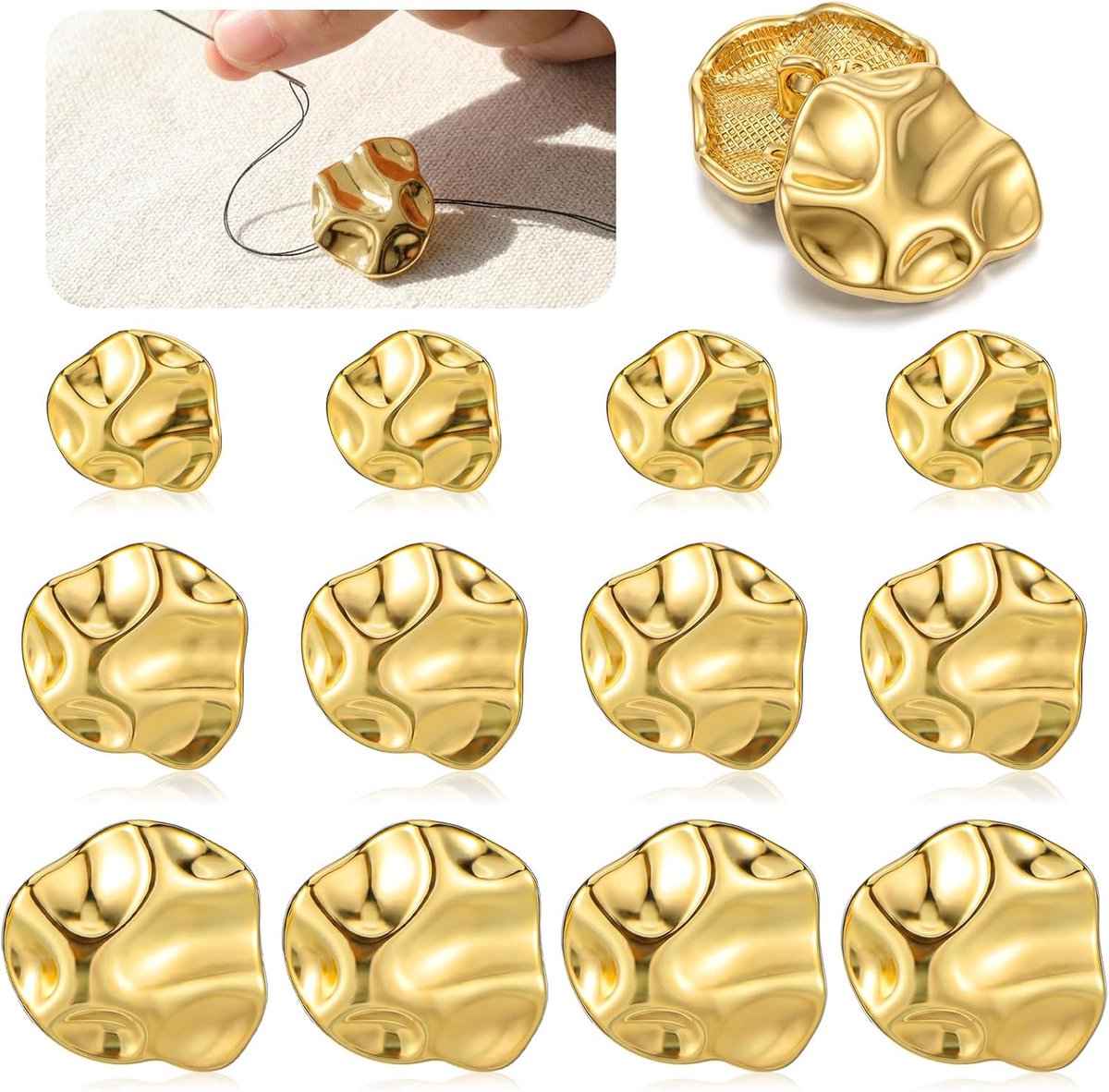 Knopen metalen blazer gouden knopen om te naaien | Vintage antieke metalen blazer decoratieve gouden voor pakken uniform 15 mm 20 mm 23 mm