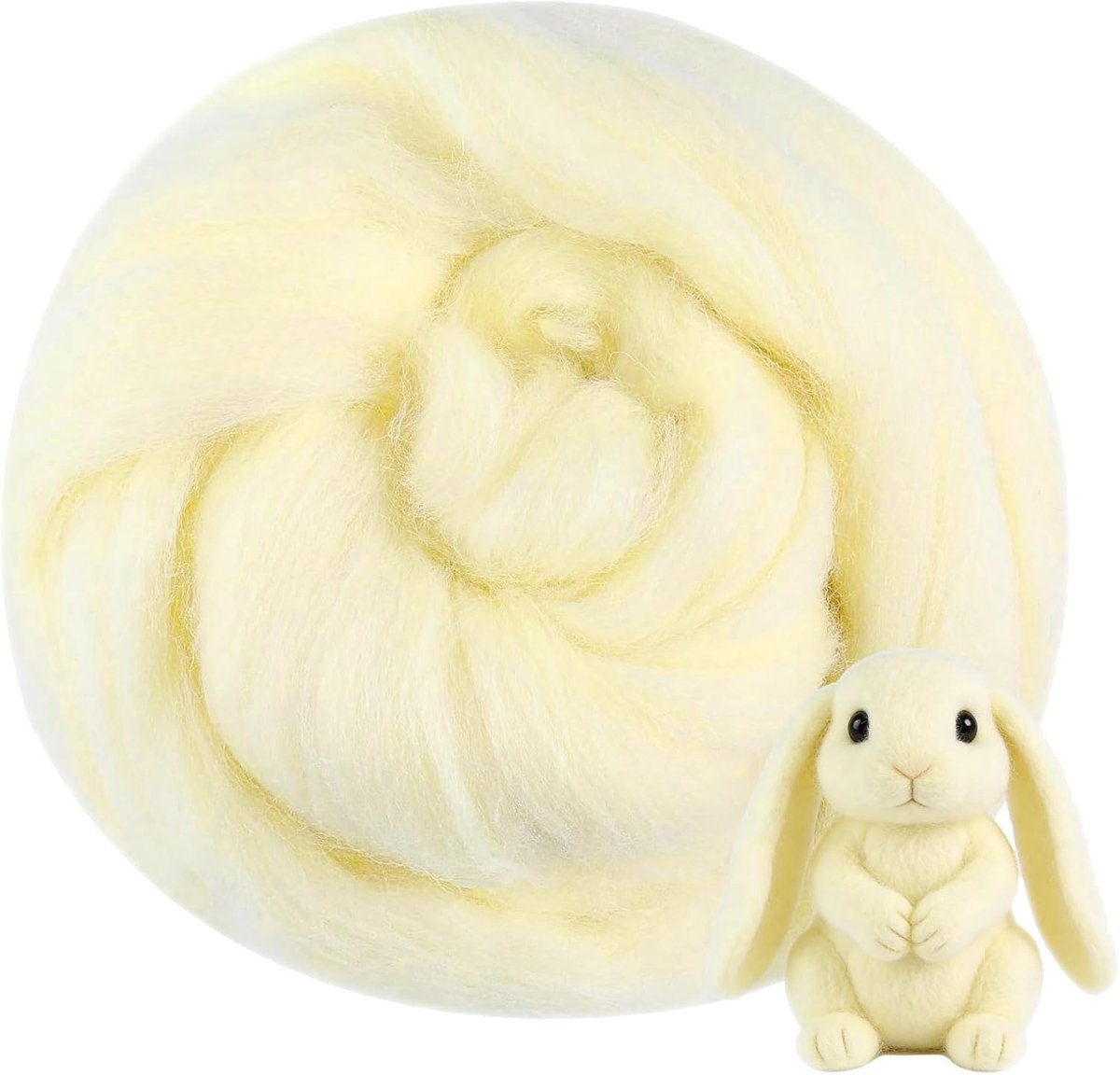 100 g natuurlijke zachte viltwol, 100% schapenwol, voor droog en nat gebruik, vilt, voor het vullen van fleece, gebreide deken, breien, doe-het-zelf handwerk