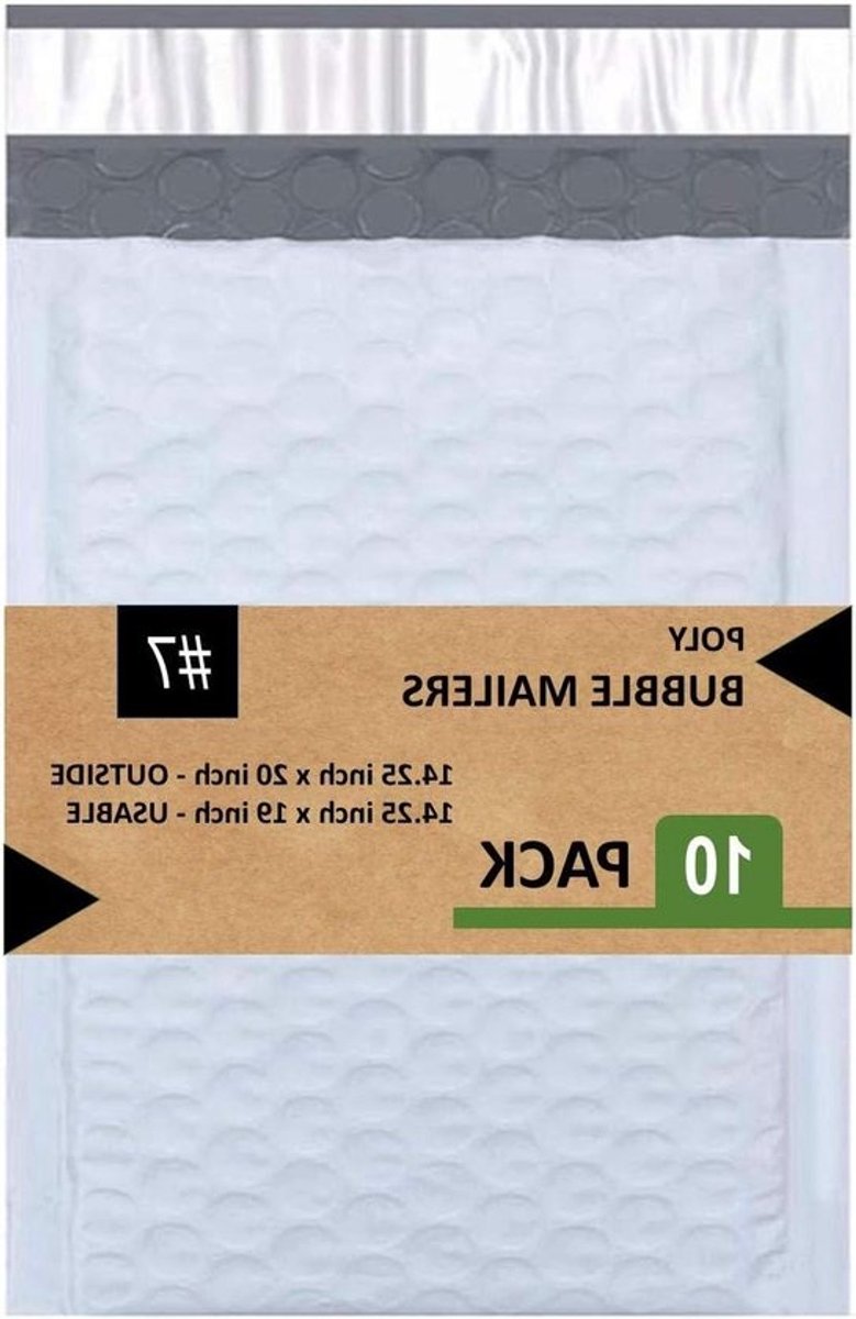 Poly Bubble Mailers - Verzend Enveloppen Gewatteerd - Producten Verzenden - Zelfsluitend Waterdicht - 35 x 50 cm - Wit