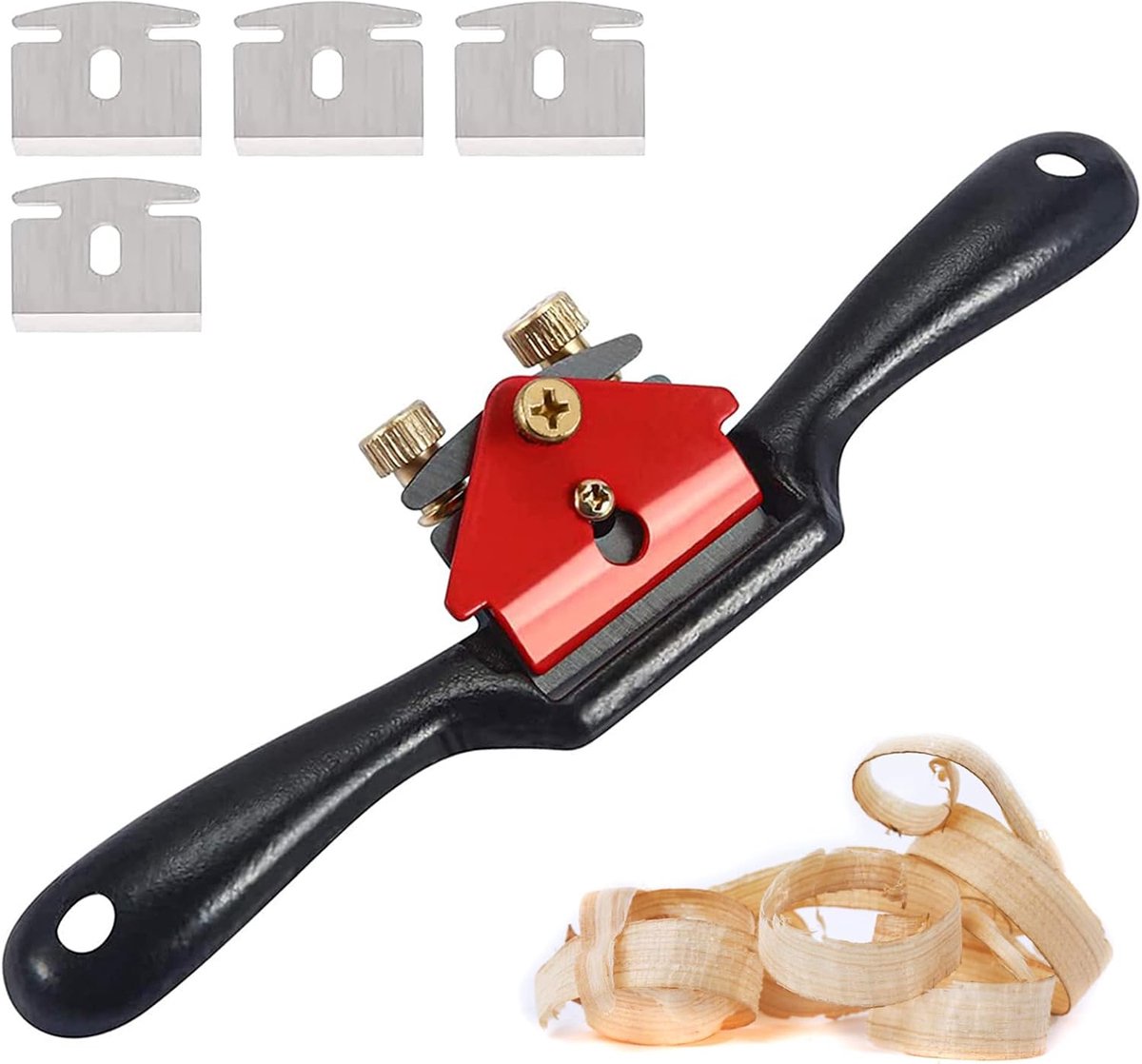 Houten Handschaaf Handschaaf Houtbewerking Handgereedschap 9'' Verstelbare Vastringue Handschaaf Met 4 Bladen