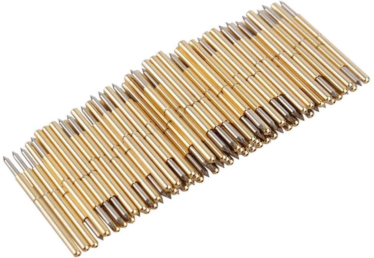 Pin Connector, Pogo Pins 100 stuks P75-B1 veercontact diameter 1,02 mm conische kop Pogo Pin Testgereedschap