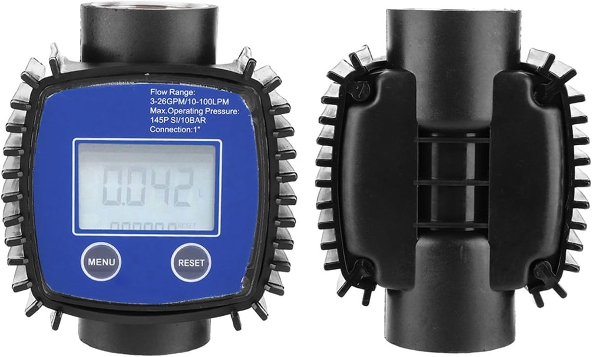 Digitaal display Waterdieselstroommeter met hoge nauwkeurigheid Debietmeter 1 inch binnendraad, herhaalbaarheid: ± 0,3%