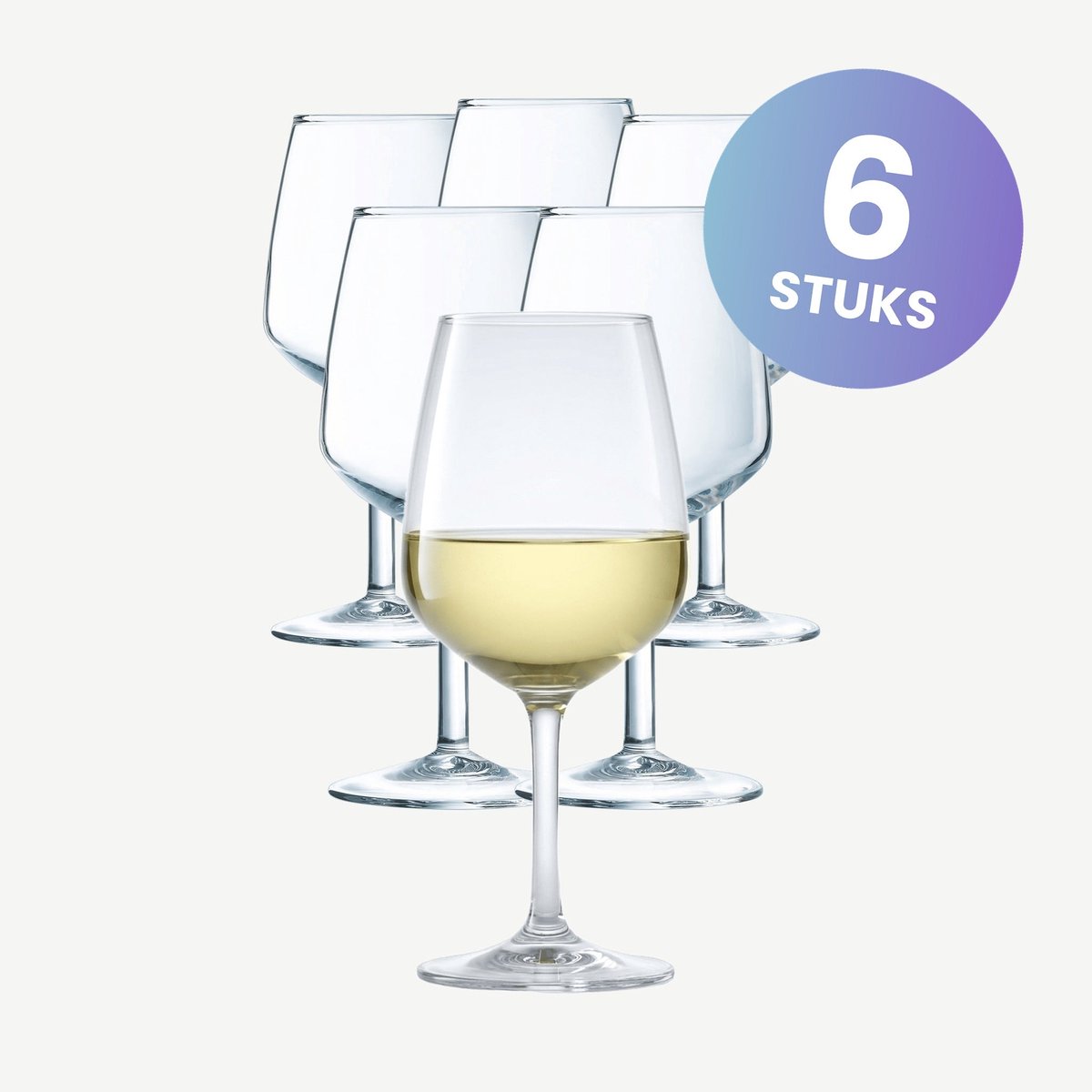 Arcoroc Silhouette Wijnglazen 19 cl / 190 ml | Set van 6 Stuks | Geschikt voor Witte Wijn | Glas | Vaatwasserbestendig | Voor Thuis en Horeca