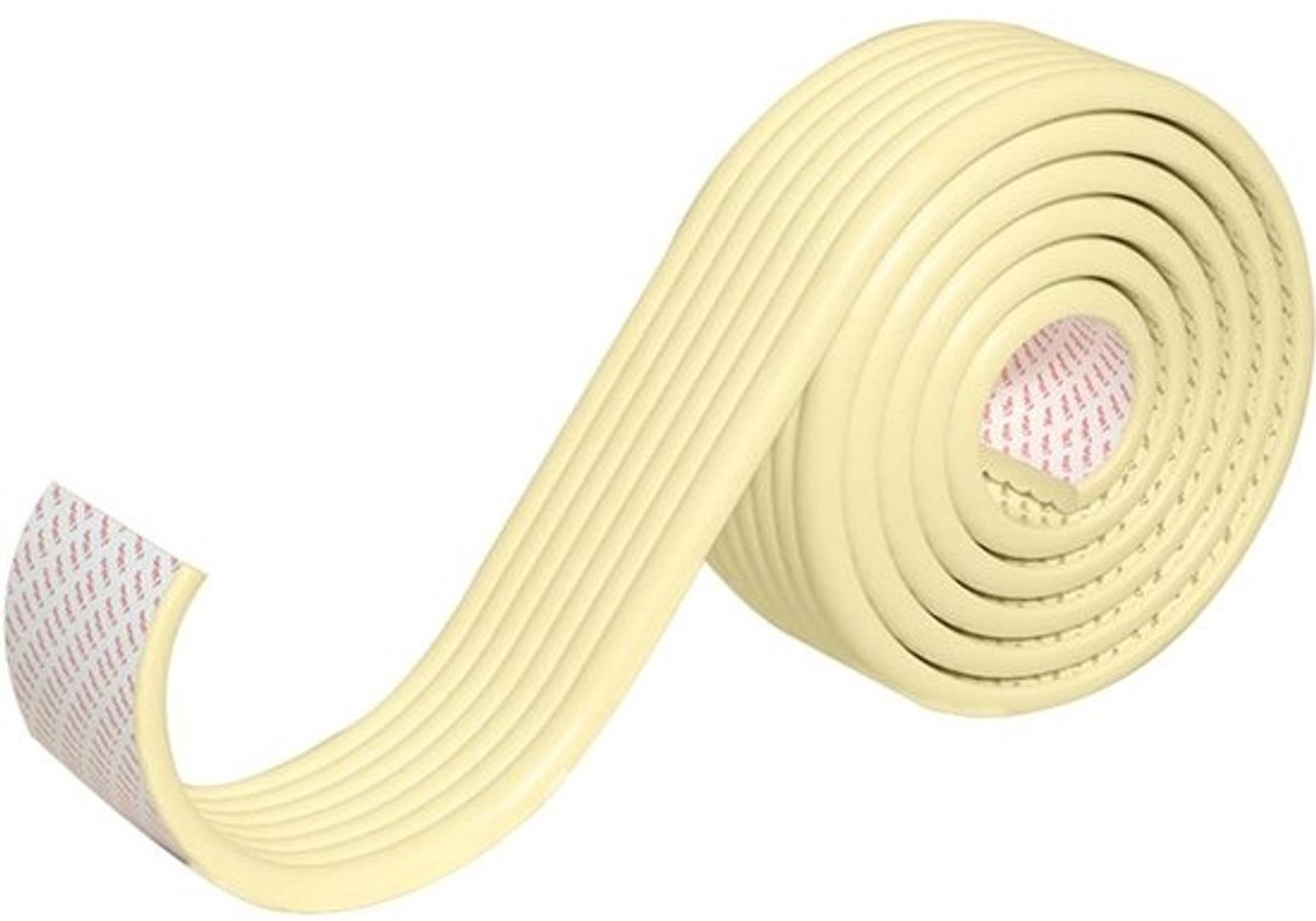 Randbeschermingsband Schuim - Meubelbeschermer Bumper - Meubels Beschermen - Schokabsorberend Schuim - 200 cm - Ivoor Wit