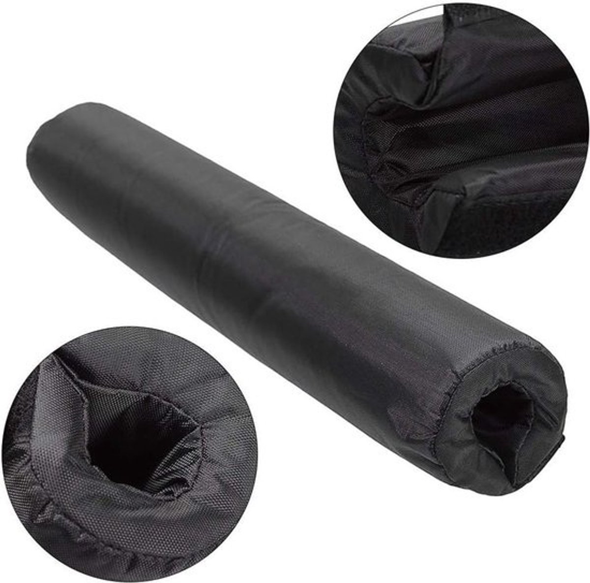Halter Kussen - Sponsnek Beschermer - Krachttraining - Veilig Lus- en Haakontwerp - 38.5 cm - Zwart