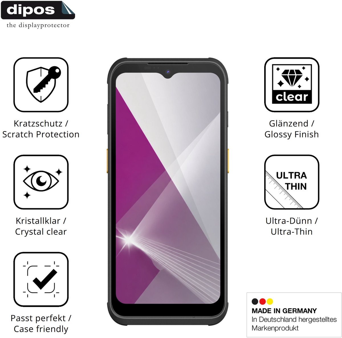 dipos – 4x Beschermfolie geschikt voor Werock Rockscan A260 | Krasbestendige & heldere Screenprotector Ultra-Thin