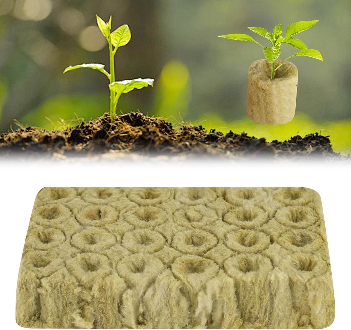 24 Stuks Rockwool Blokken voor Hydrocultuur, Groei Mat, Snijden en Klonen, 2 x 2.8 cm