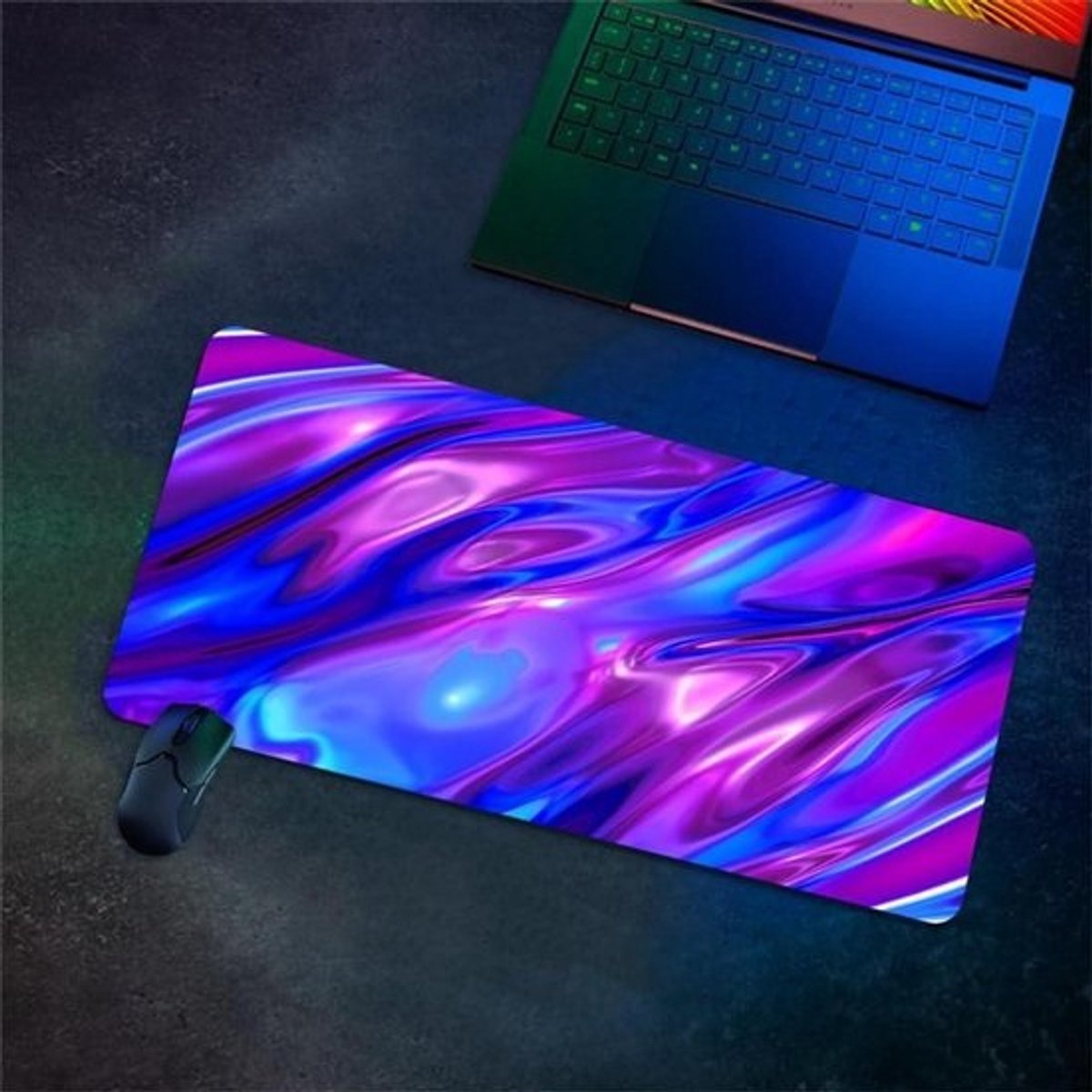 Grote Muismat - Bureauonderlegger Desk Pad - Kantoor en Gaming - Antislip Basis - 1000 x 500 mm - Paars
