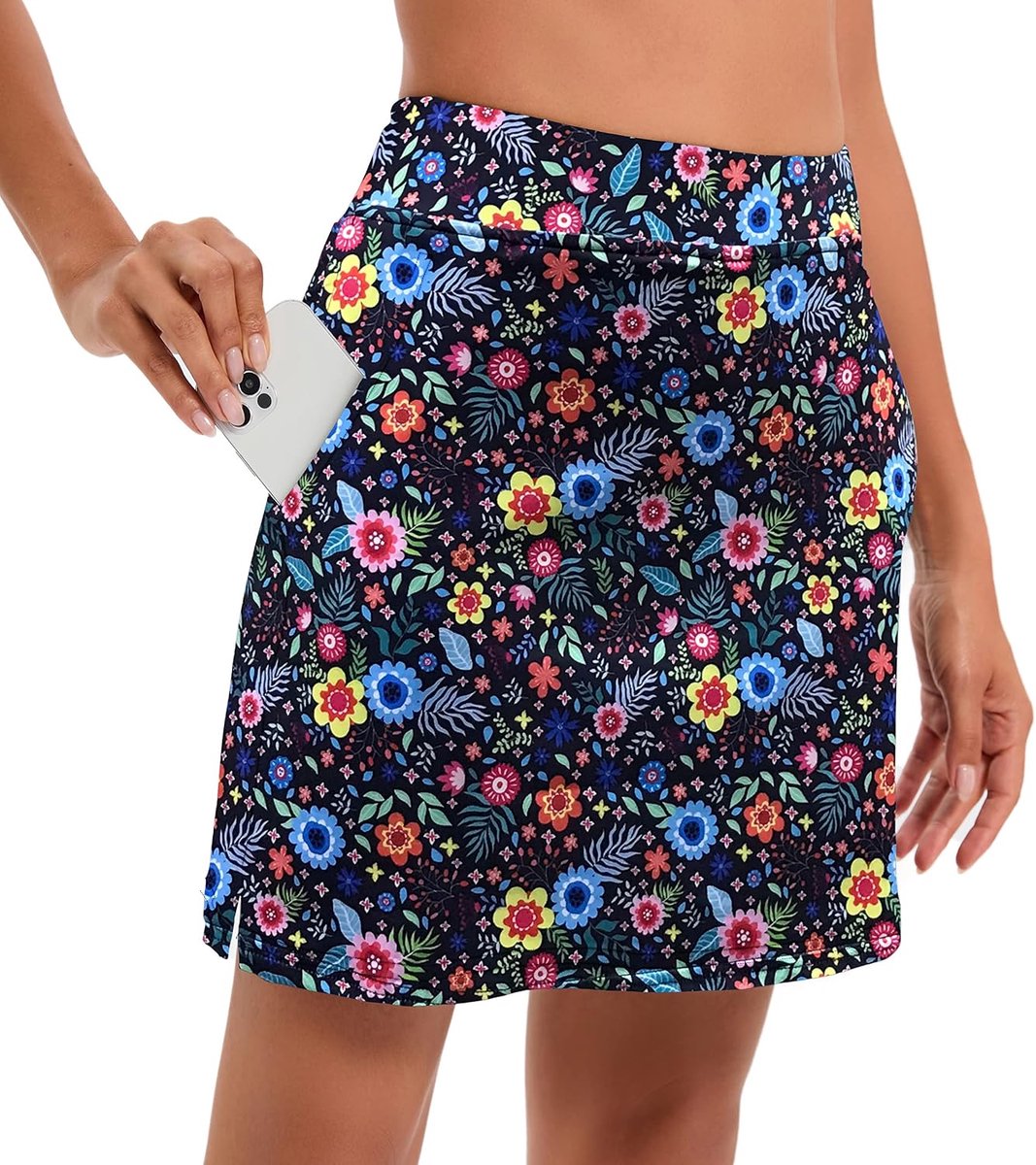 Tennisrok voor dames, met broek, korte broekrok met zakken, zomer, sportskort, geschikt voor golf, wandelen, hardlopen en fietsen