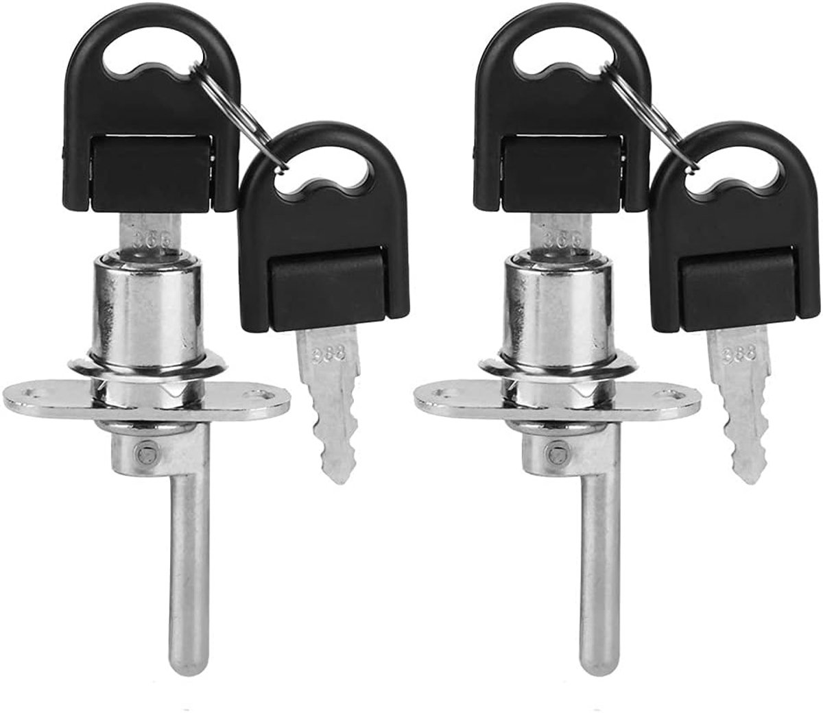 Dailygoods- Lade Slot - Zinklegering - 2 Stuks - Inclusief 4 Sleutels - Diameter 16/19 mm - Geschikt voor Meubels - Hoogwaardige Kwaliteit - Kastslot
