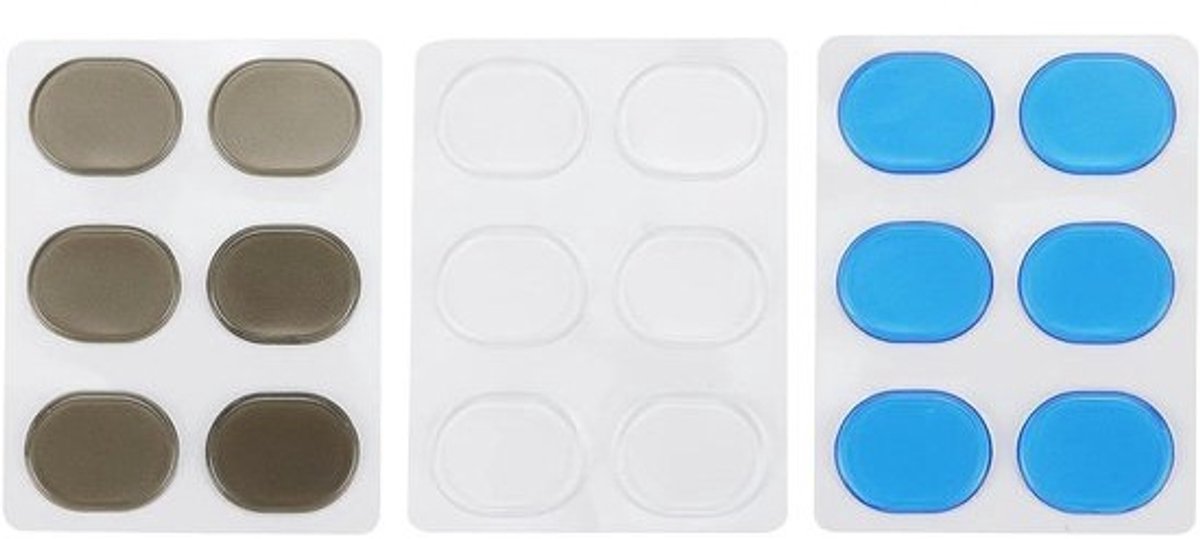 Drumdempers Gel Pads - Drum Dempers Demping - Drumgeluid Dempen - Zelfklevend Zonder Resten - 18 Stuks - Blauw Bruin Helder