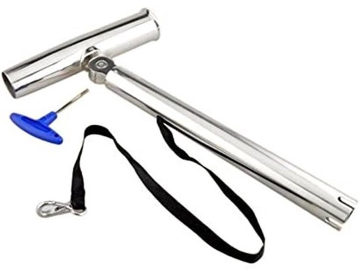 Hengelhouder - RVS Beugel - Boot Vissen - Handmatig Gepolijst - 25 cm - Zilverkleurig