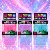 NeeDoh® Nice Cube – Glitter & Glow – Squishy – Anti-Stress Knijp Speeltje - 1 Stuk Assorti