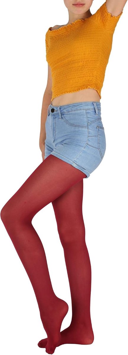 Kinderpanty voor meisjes, microvezel 40 Den Maat 104-158 Semitransparant Kleurrijk, 116-122