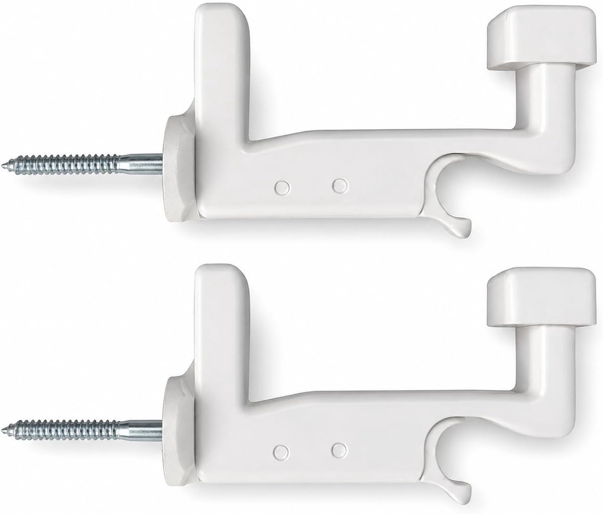 Set voor ramen en rolluiken buiten, bevestiging van open ramen, winddicht, raamstopper, roestbescherming, vervanging voor Mallorquinas (wit, 2 vellen)