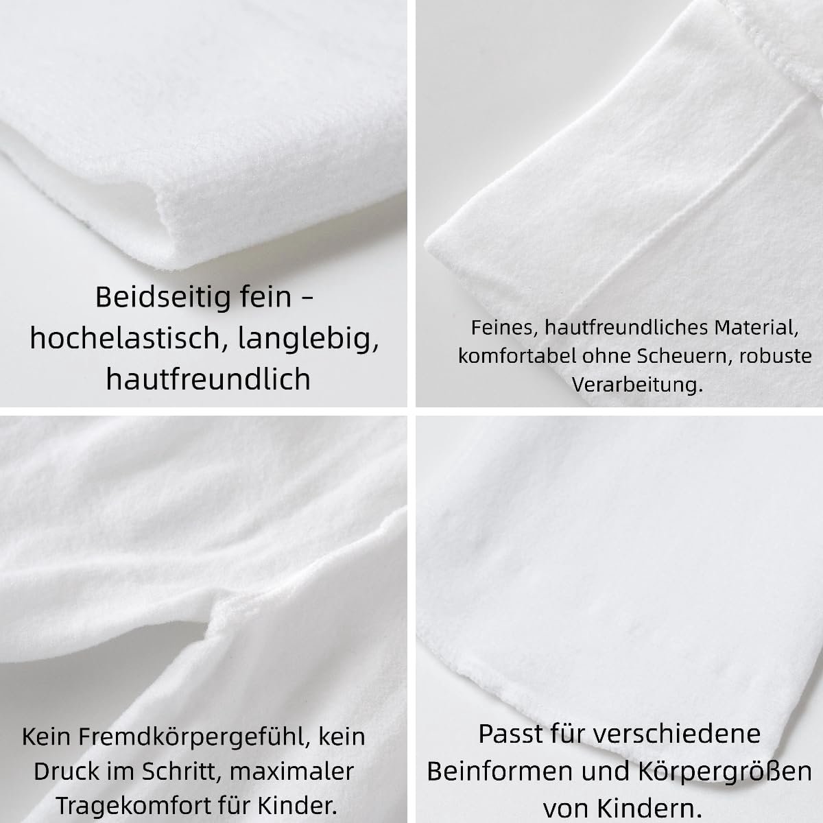 3 stuks meisjes panty's - Kinderpanty's van microvezel voor schooluniform, ballet & dagelijks gebruik - Wit Leeftijd 6-8 jaar