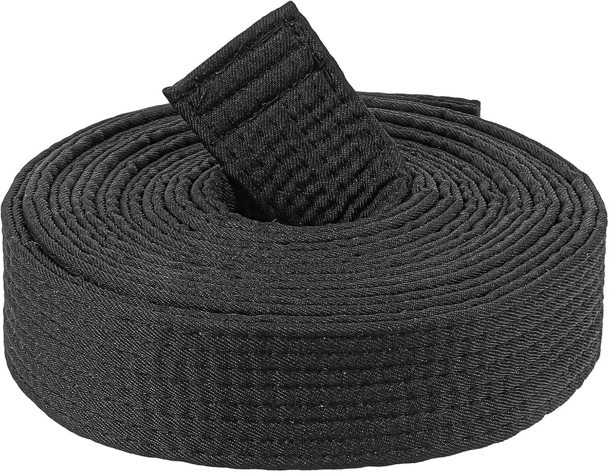 280 cm lange zwarte martial arts band, 4 cm brede jiu jitsu riem, duurzame katoenen karate gordel voor judo, taekwondo en zelfverdediging