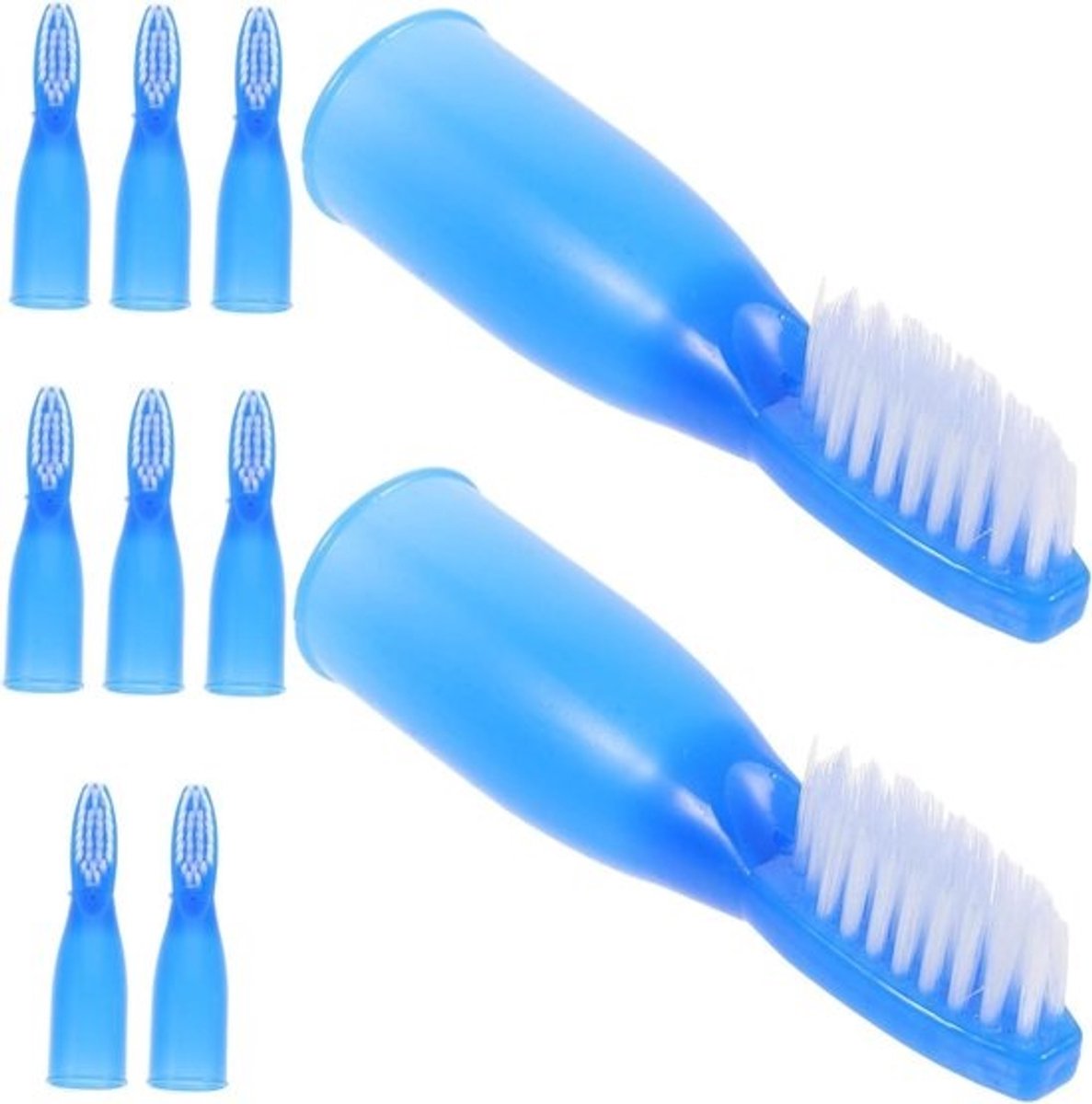 Mini Tandenborstels - Kleine Borstels - Mondhygiëne - Korte Handgreep - 10 Stuks - Diverse Kleuren